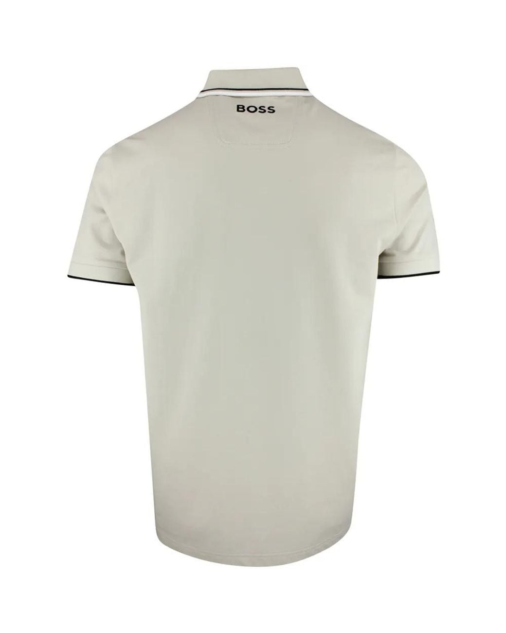 Boss Gray Short-Sleeve Polo Shirt for men