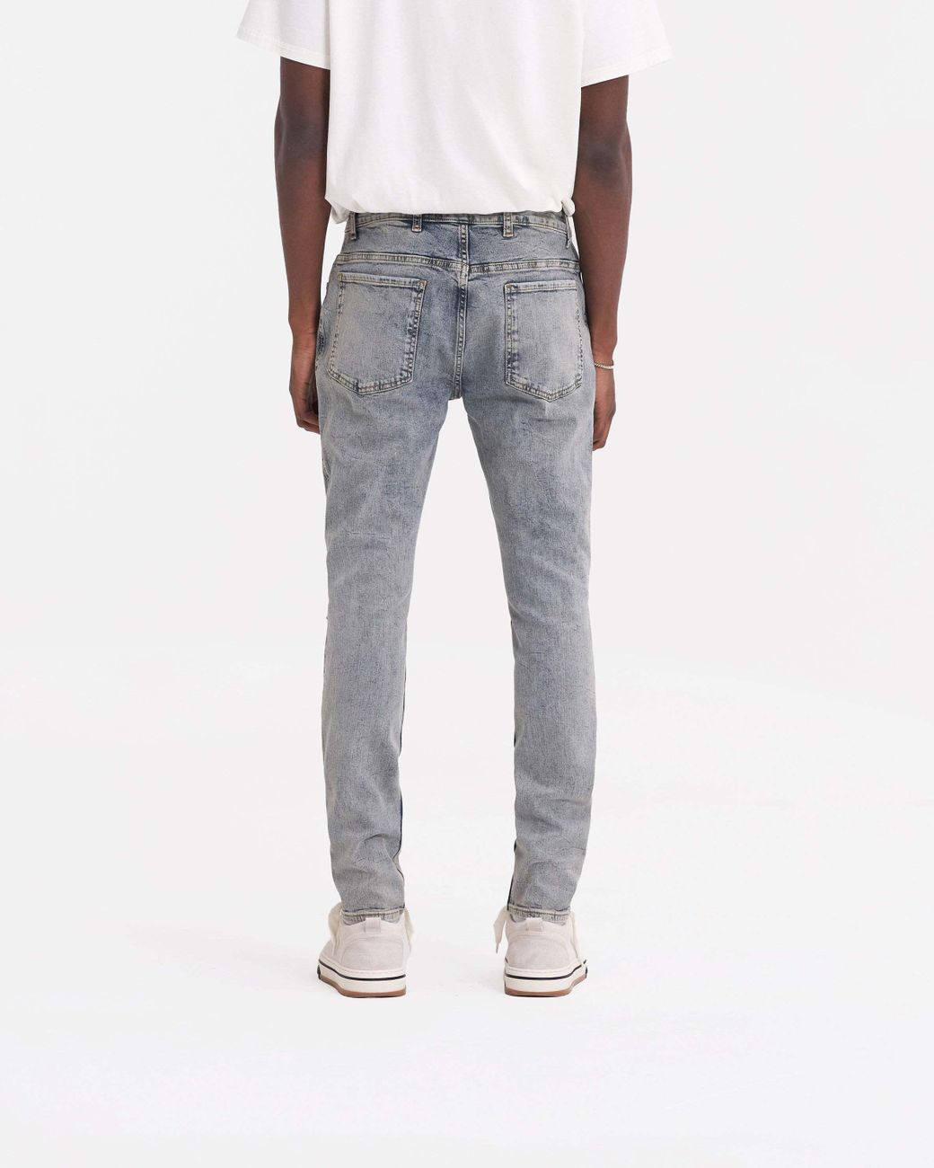Represent Blue Distressed Jeans for men