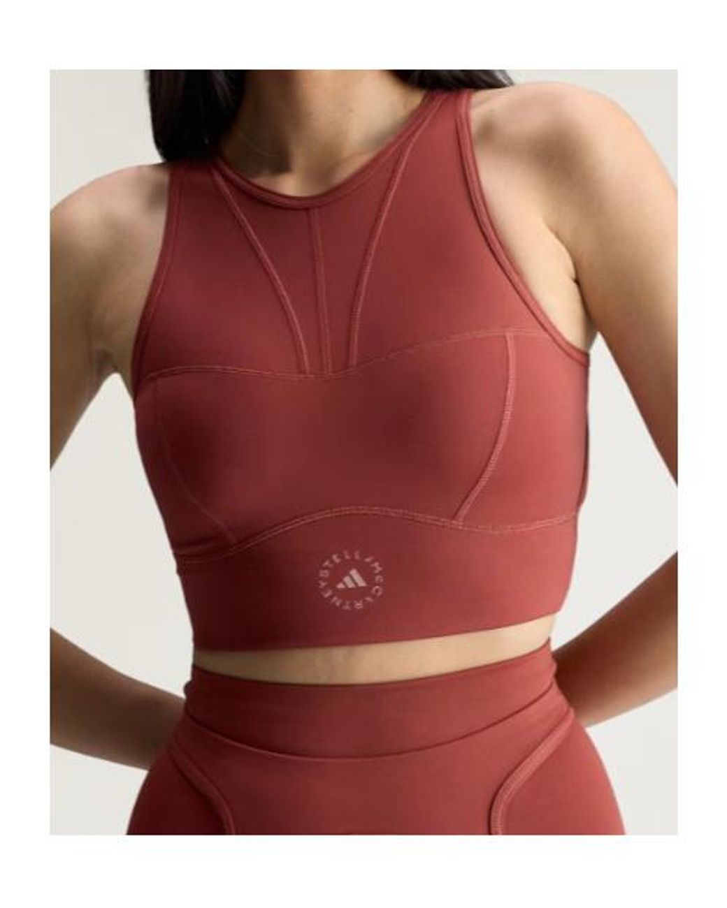 Adidas By Stella McCartney Red Training Crop Top