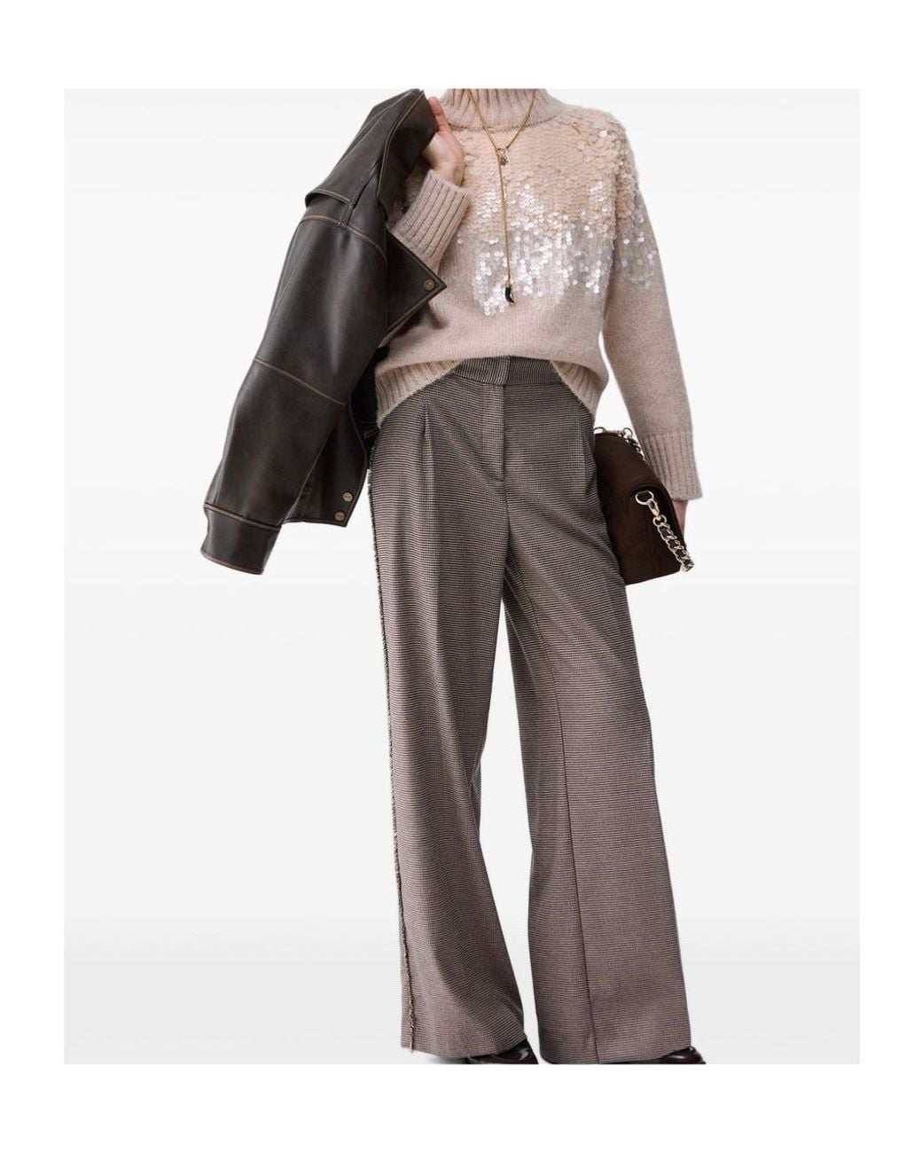 Liu Jo Pink Wool Sweater With Sequins