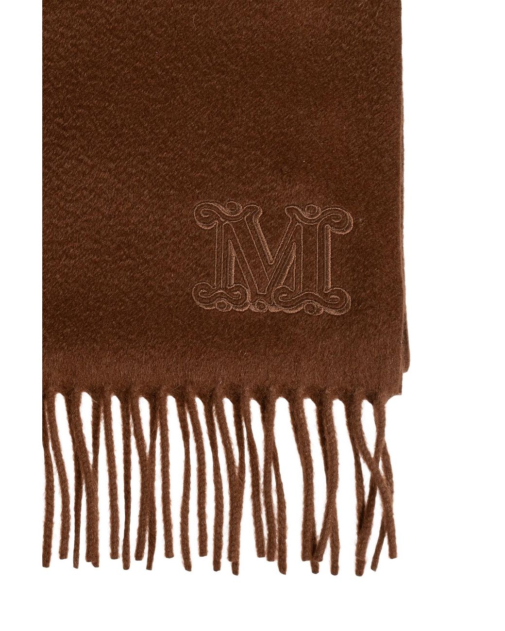 Max Mara Brown Tasseled Scarf
