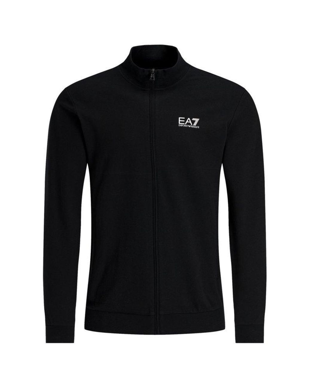EA7 Black Logo Printed Tracksuit for men