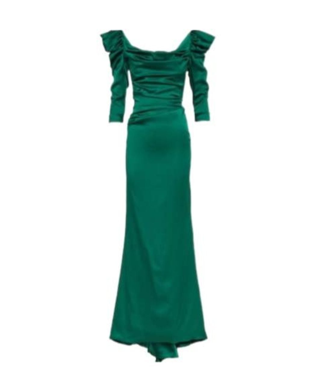 Vivienne Westwood Green Astral Draped Satin Gown