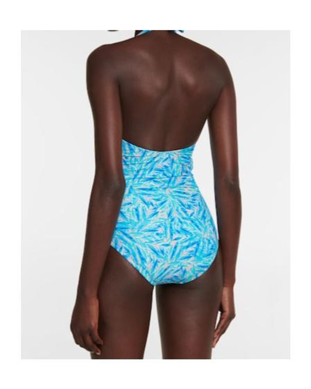 Melissa Odabash Blue Rimini Halterneck Swimsuit