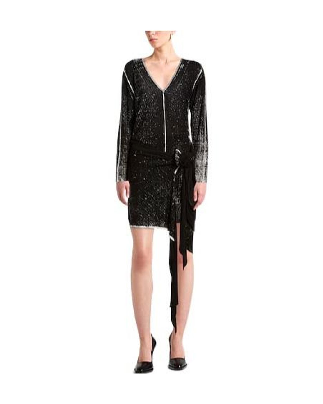 DIESEL Black Fitted Long Sleeve Dress