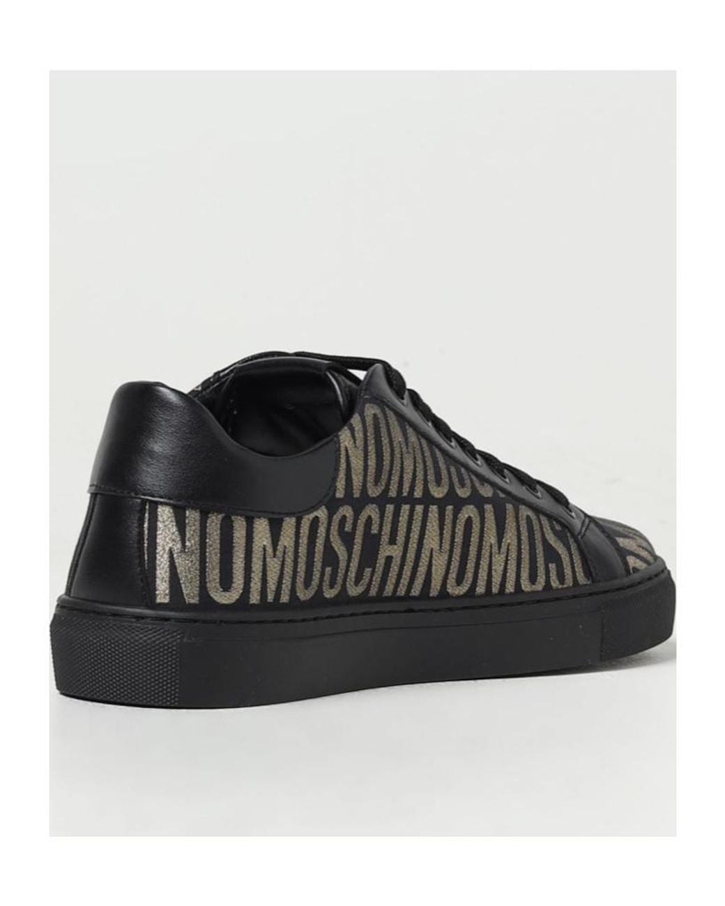 Moschino Black Tie Low Upper Board Shoes for men