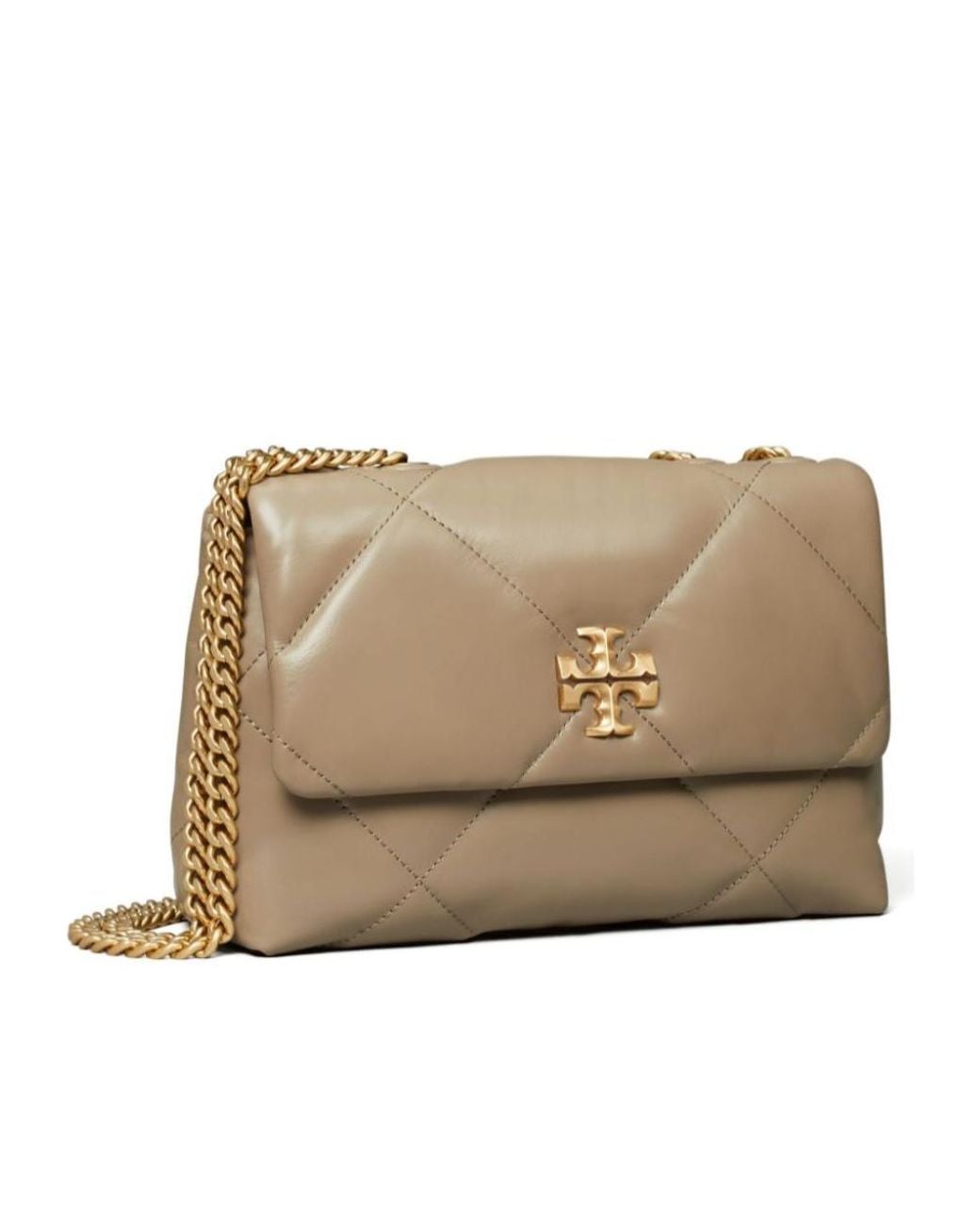 Tory Burch Natural Small Kira Diamond Quilt Convertible Shoulder Bag