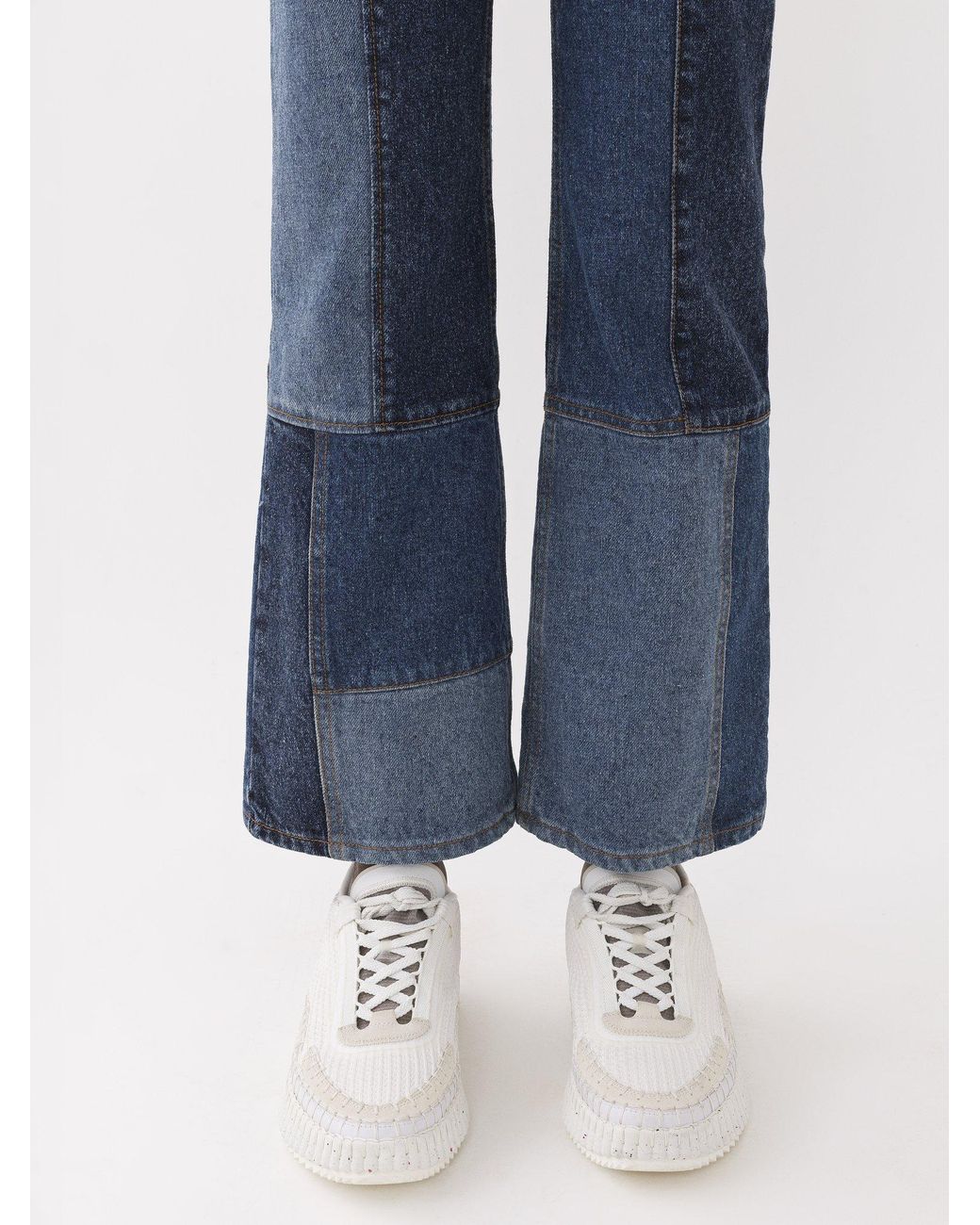 Chloé Blue Chloé Cropped Flared Jeans