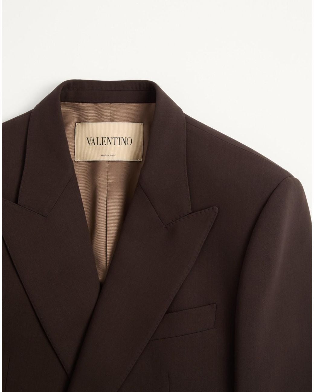 Valentino Brown Double-Breasted Jacket for men