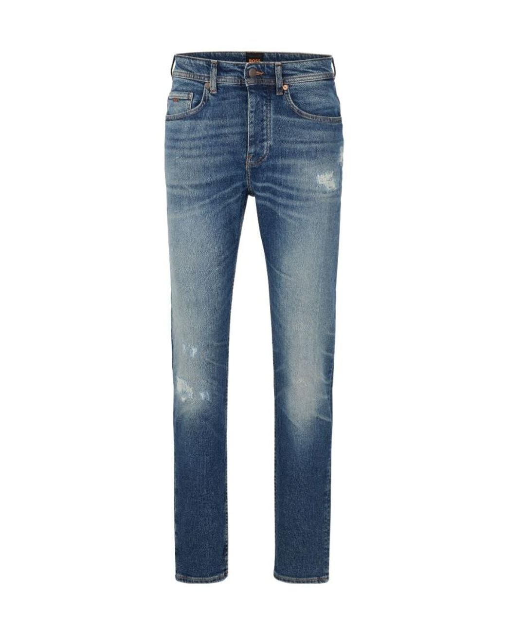 Boss Blue Logo Jeans for men