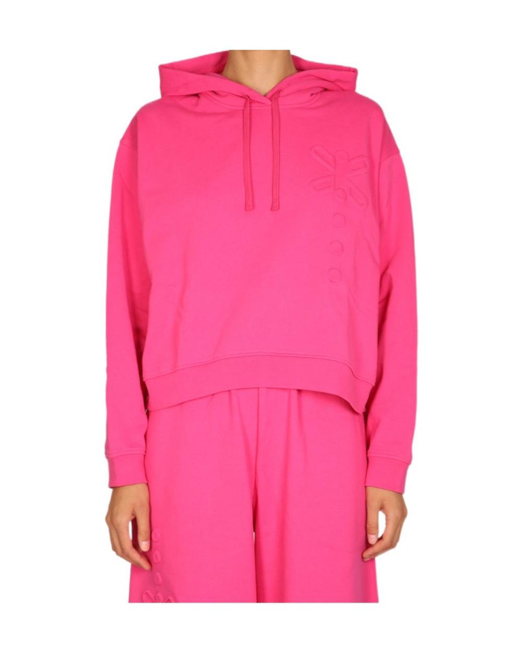 McQ Alexander McQueen Pink Long Sleeved Drawstring Hoodie