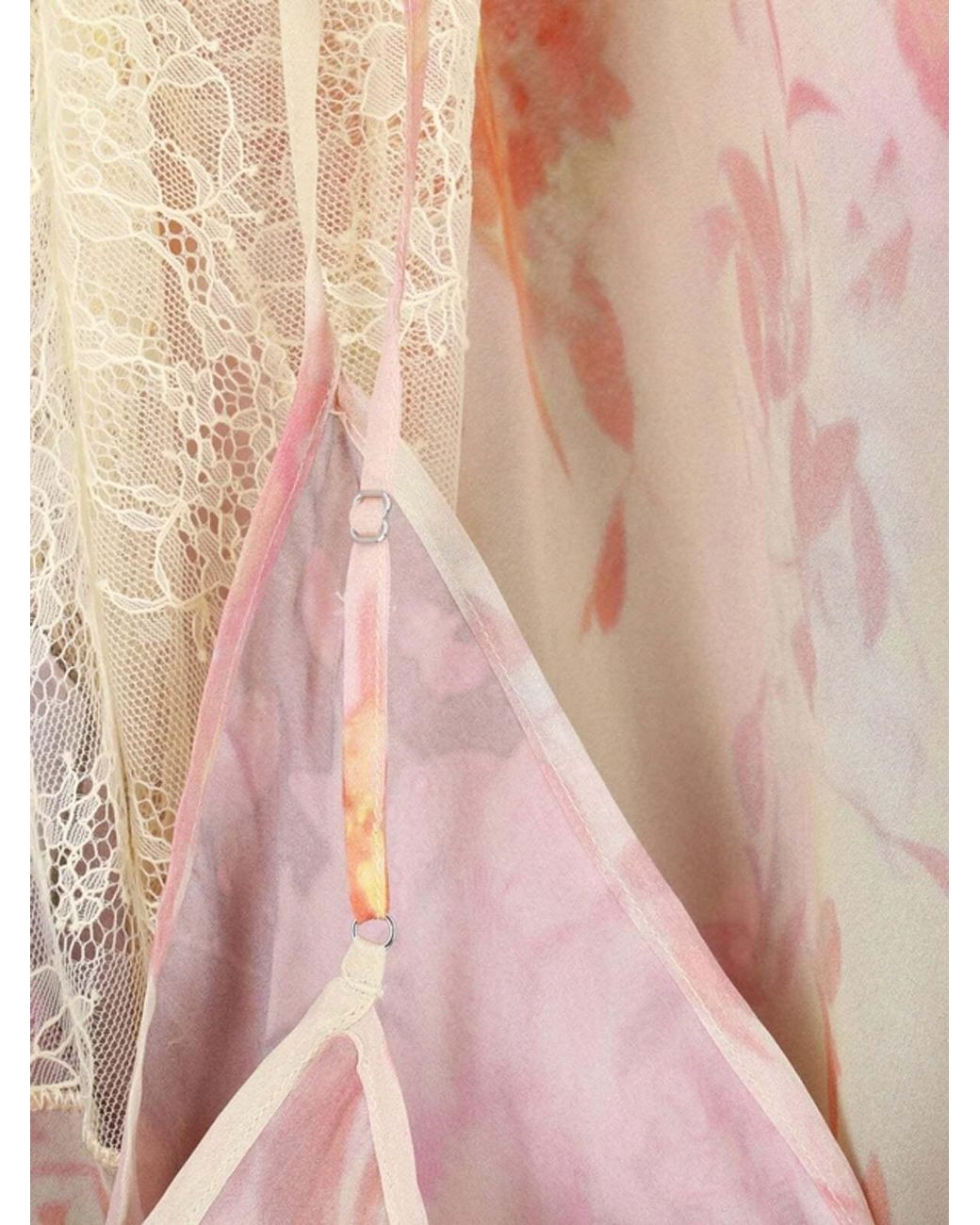 DIESEL White Floral Lace Asymmetric Dress