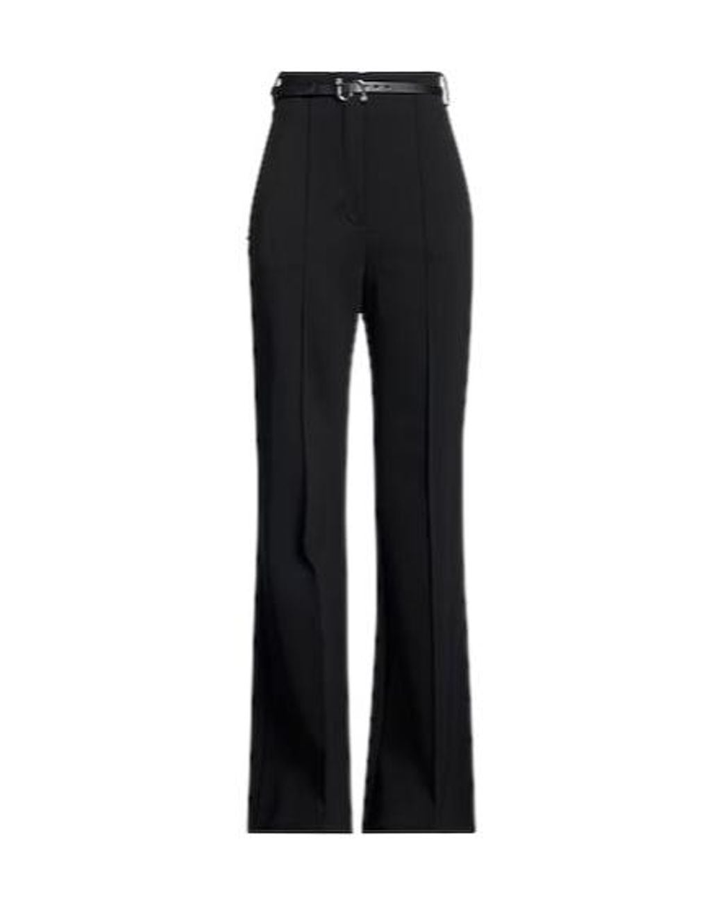 Sportmax Black High-Waisted Wide-Leg Trousers