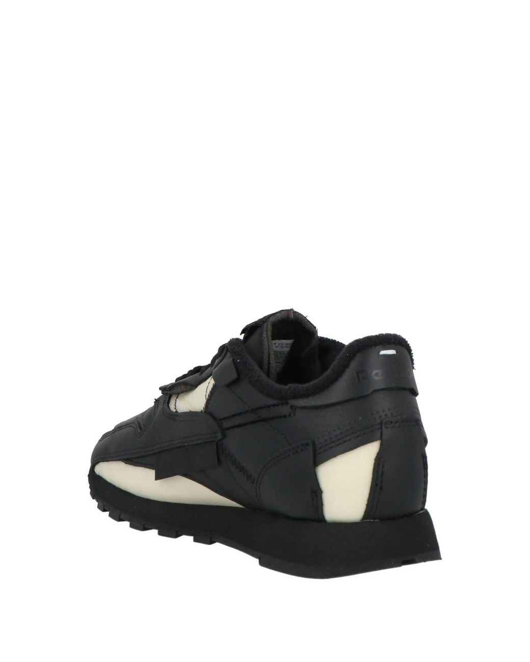 Reebok X Maison Margiela Black Two-Tone Low-Top Leather Shoes
