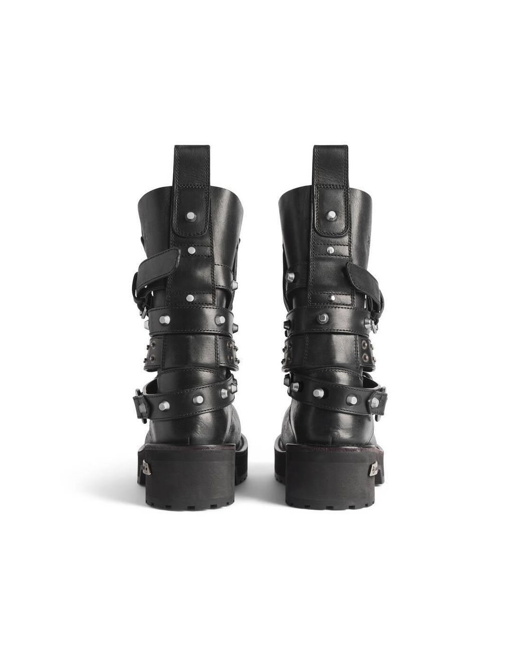 Balenciaga Black Buckle Detailed Boots for men