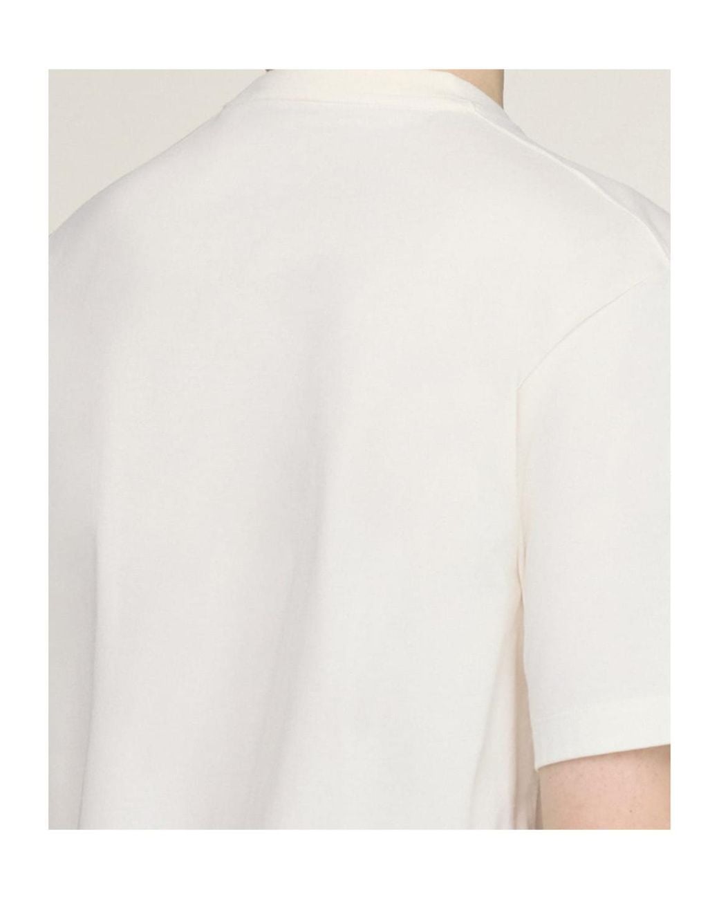 Y-3 White Logo Crew-Neck T-Shirt for men