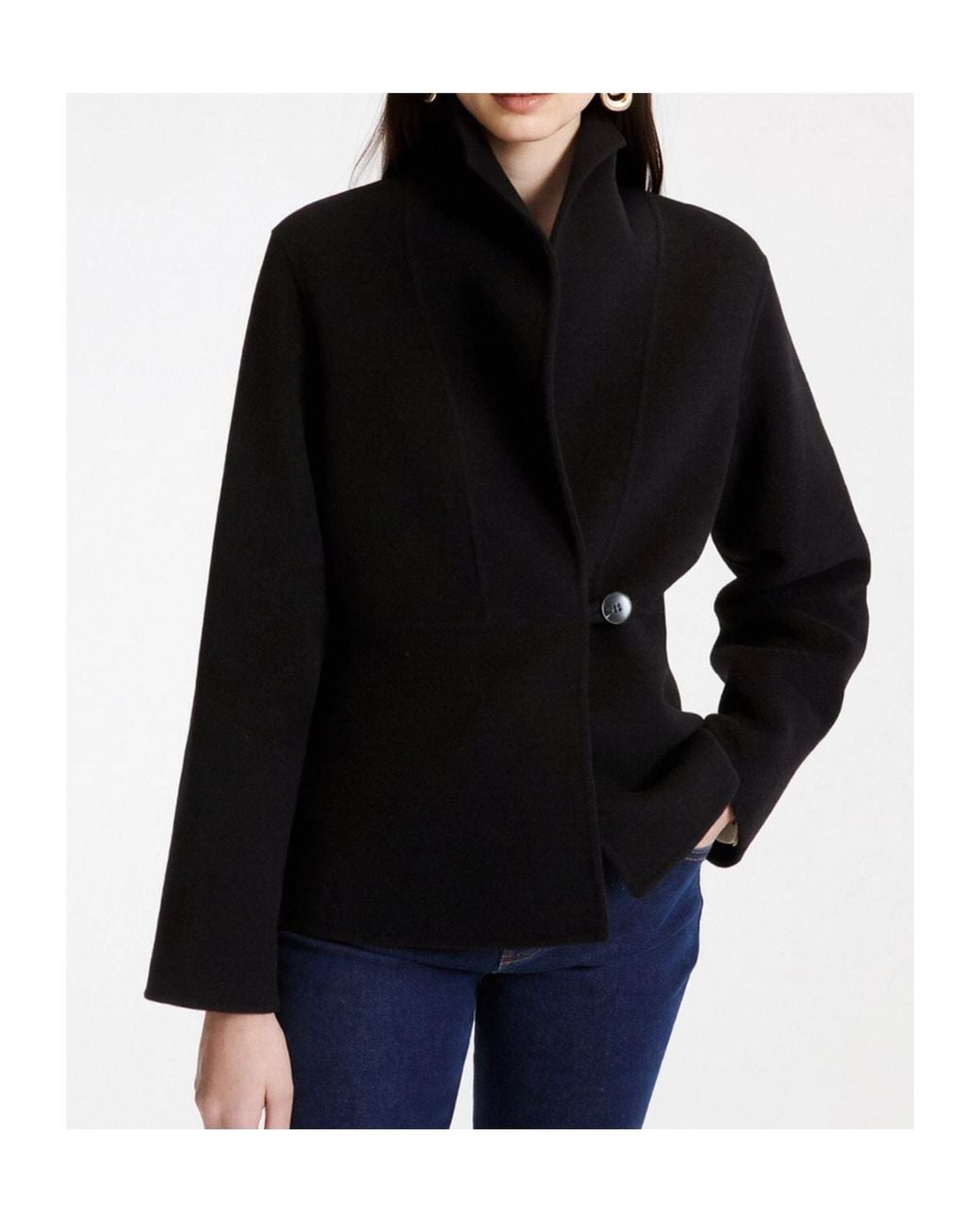 Marella Black Buttoned Short Coat