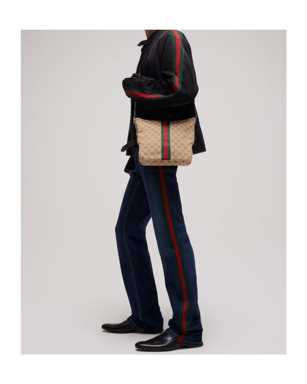Gucci Brown Lunetta Medium Crossbody Bag
