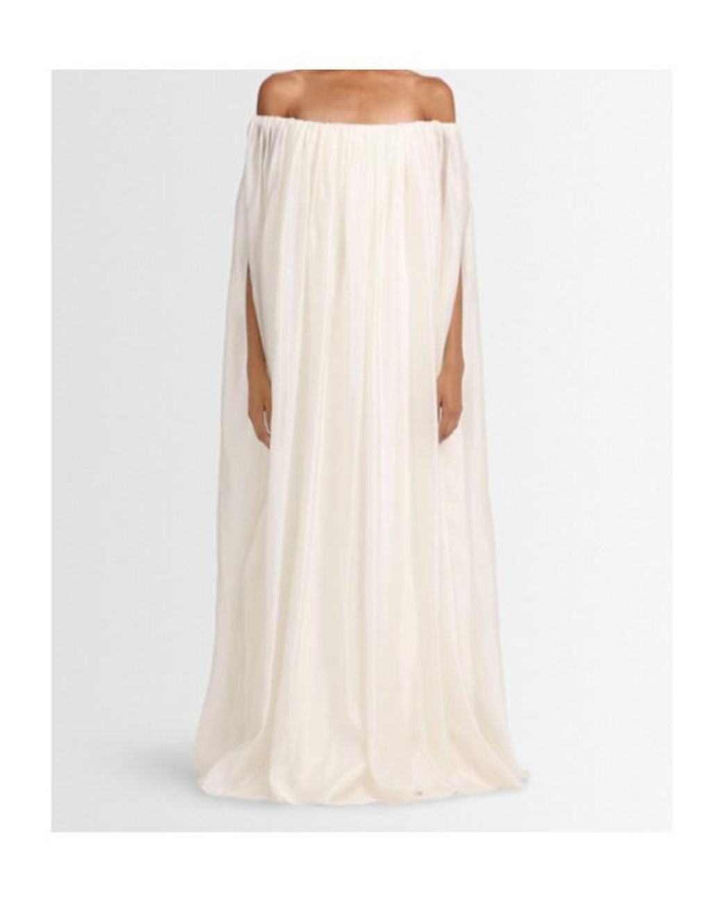 Christopher Esber White Vapour Overlay Silk Organza Gown