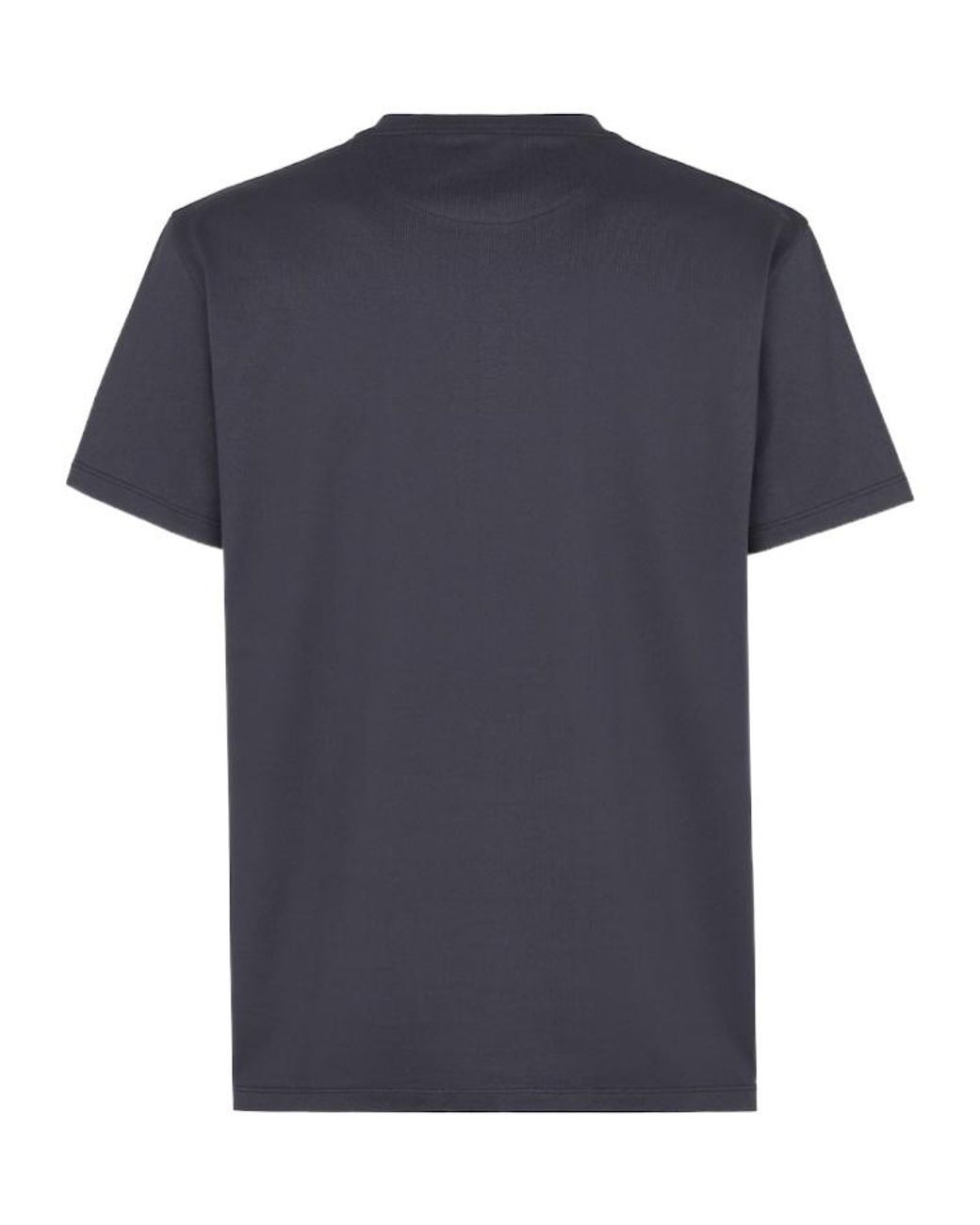 Fendi Black Logo Embroidered Crewneck T-Shirt for men