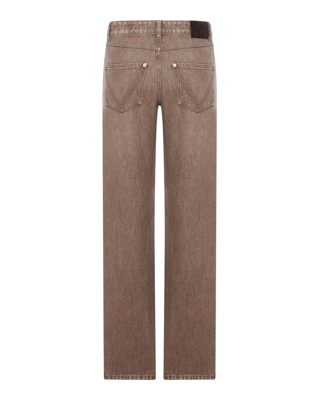 Bottega Veneta Brown Low Waisted Straight Leg Jeans