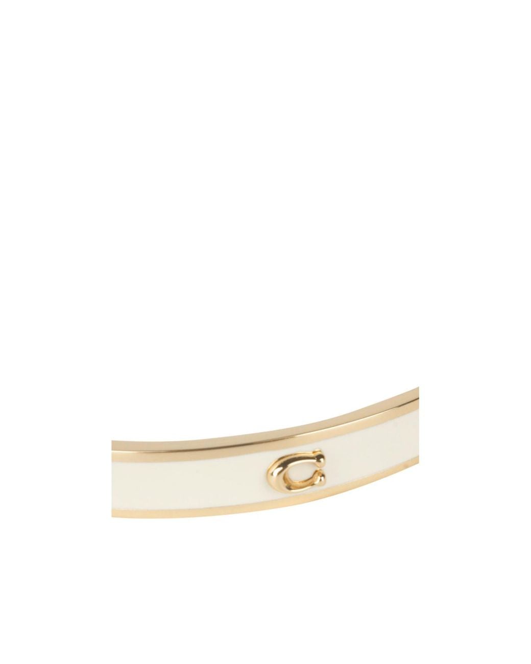 COACH White Hinged Bracelet