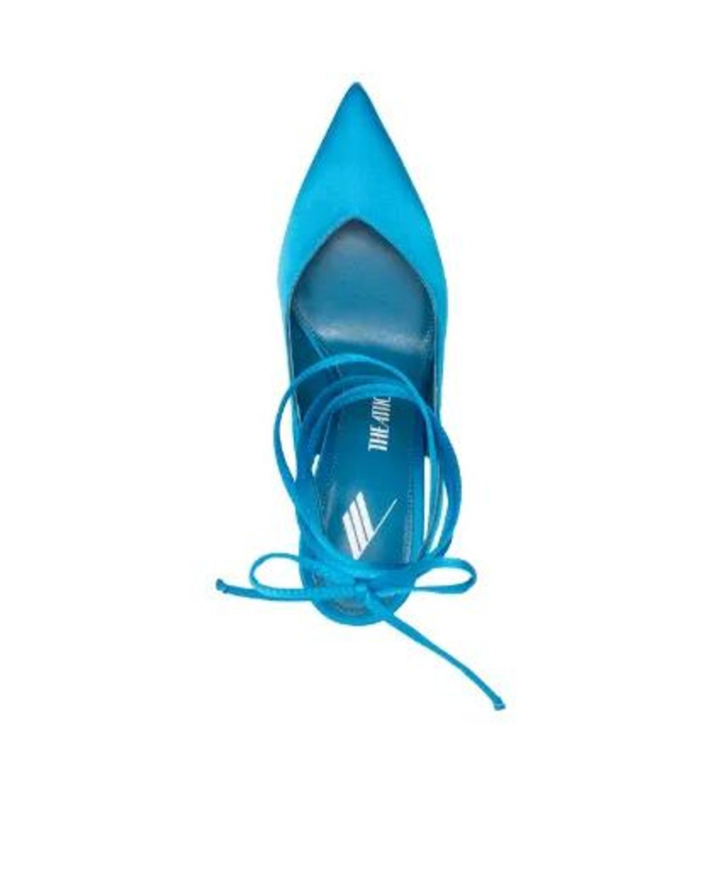 The Attico Blue Ankle-Tied Leather Pumps