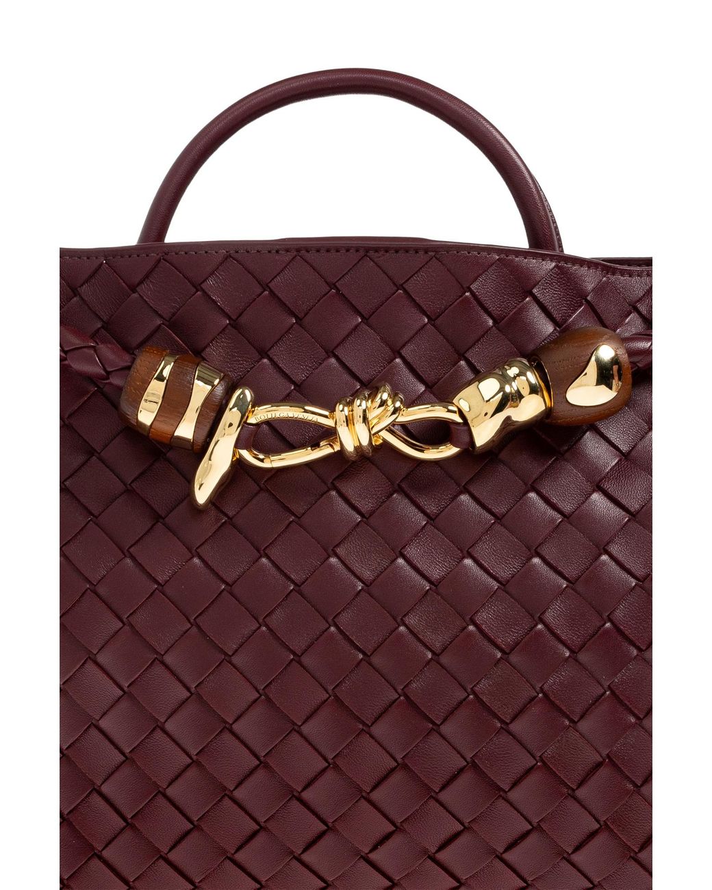Bottega Veneta Red Woven Shoulder Bag