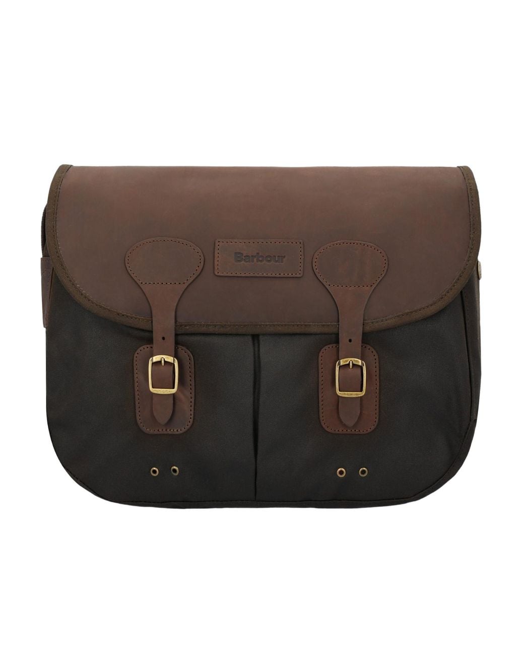 Barbour Brown Foldover Buckled Shoulder Bag for men