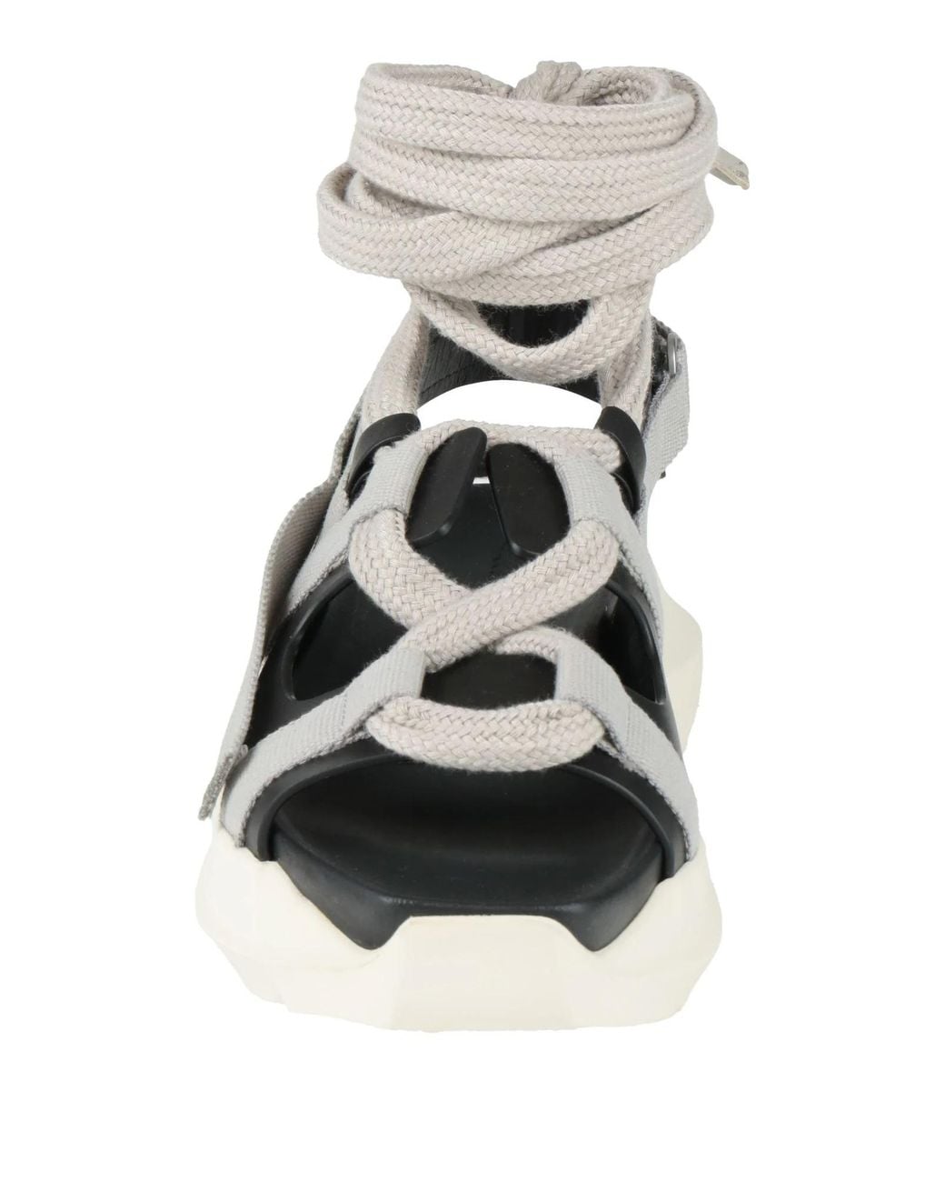 Rick Owens White Two-Color Leather Sandals
