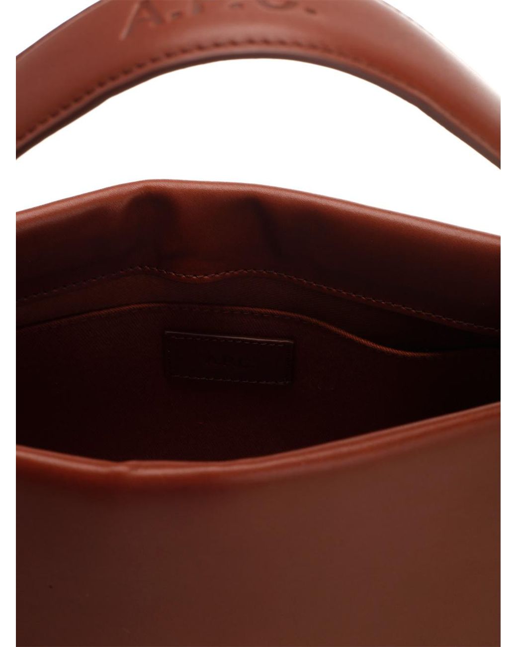 A.P.C. Brown Logo Printed Shoulder Bag