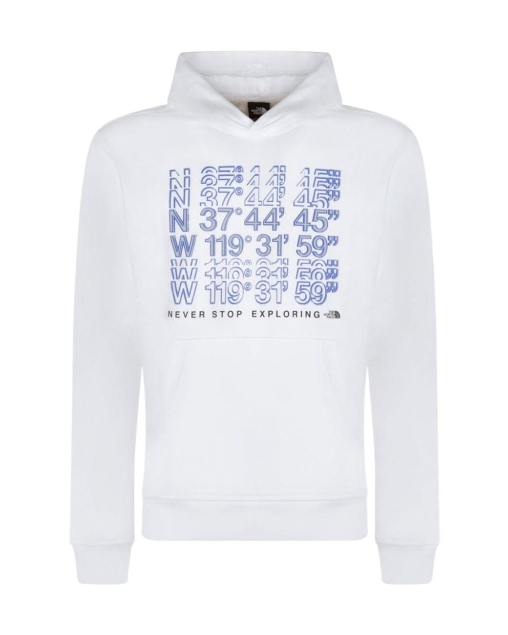 The North Face White Graphic Hoodies for men