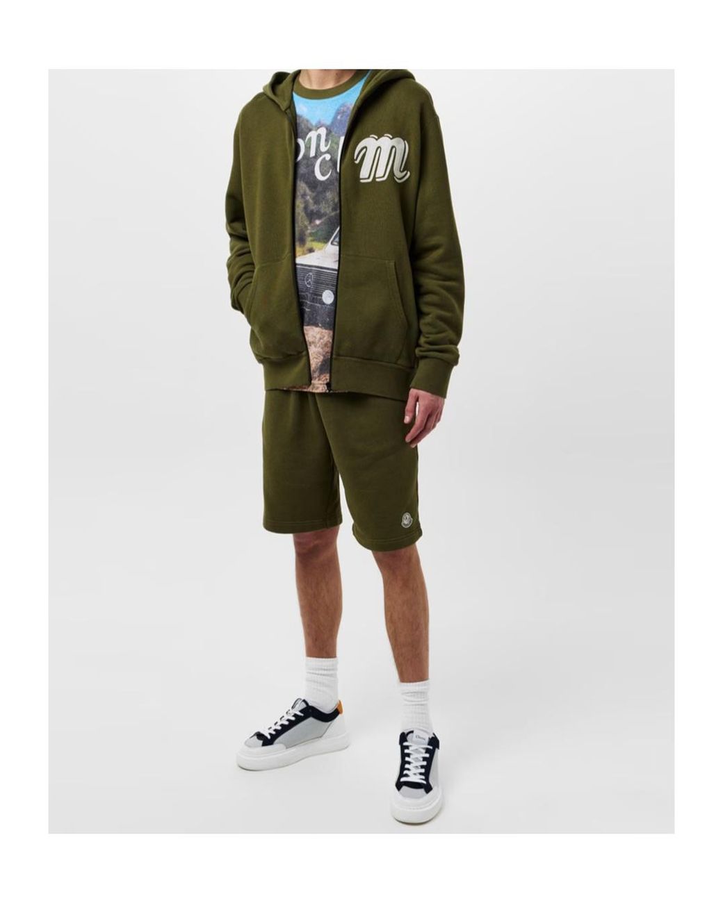 Moncler Green X Mercedes-Benz By Nigo Logo Shorts for men