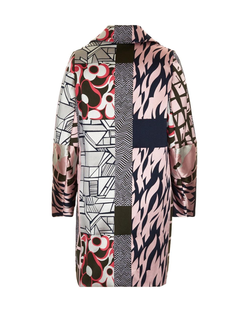 Emporio Armani White Printed Hooded Coat