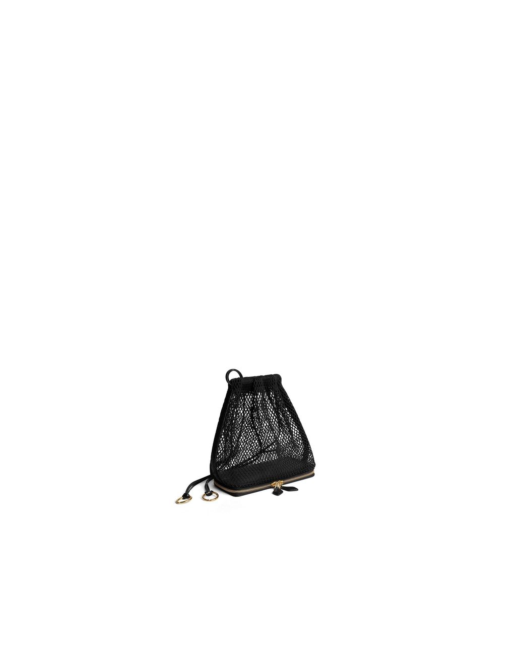 Alaïa White Alaïa Fishnet Drawstring Shoulder Bag