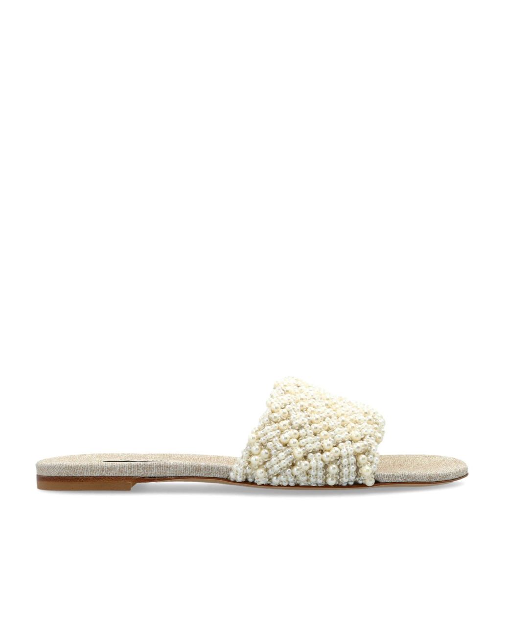 Casadei White Pearlsway Flat Shoes