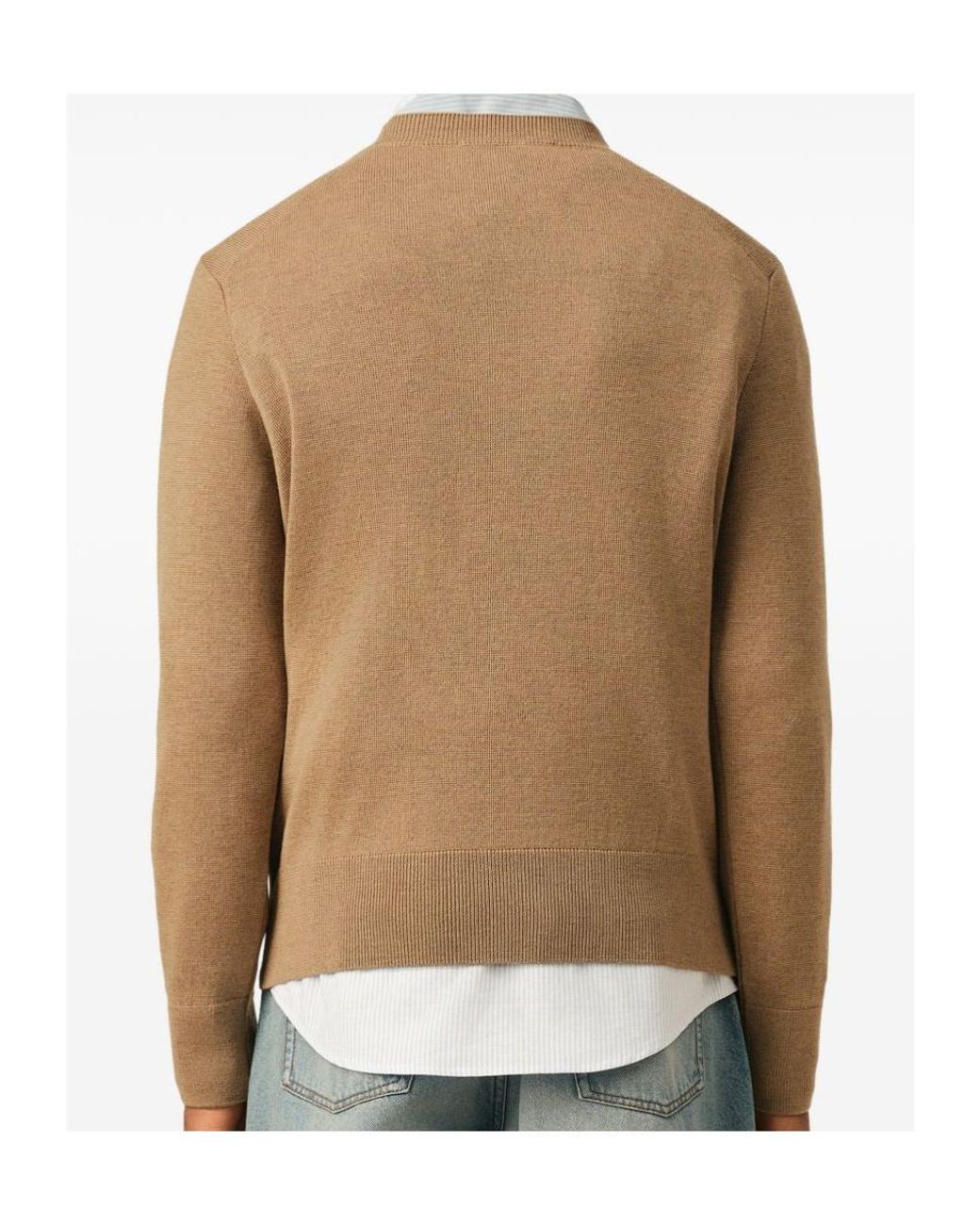 AMI Natural Crew Neck Long-Sleeved Knitwear for men