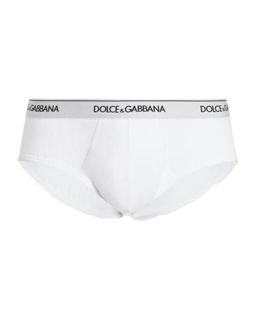 Dolce & Gabbana White Logo Waistband Set Of Three Briefs for men