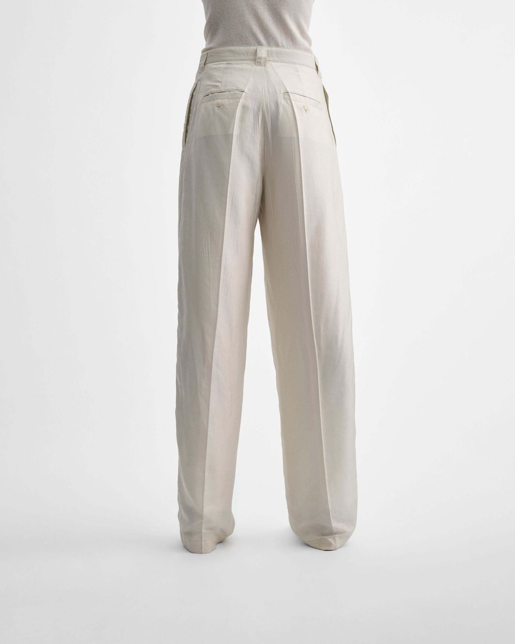Phoebe Philo White Casual Pants With Belt Loops