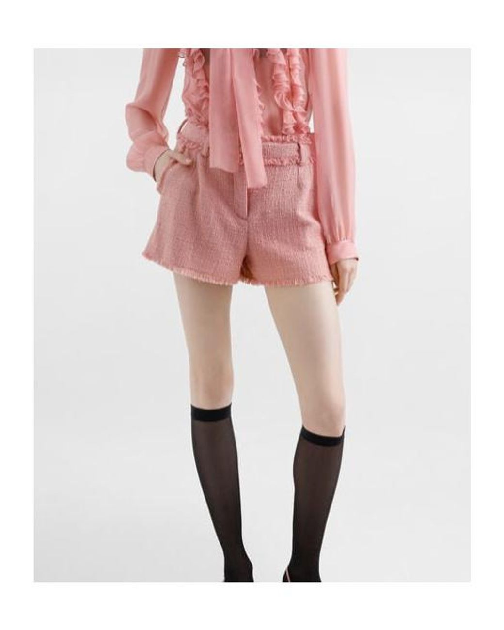 Dolce & Gabbana Pink Belt Loop Shorts
