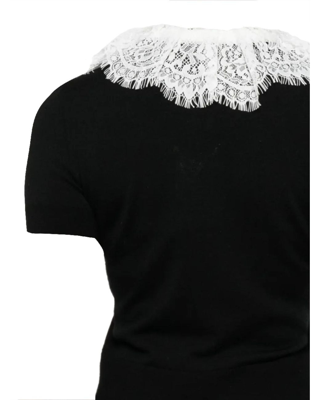 Self-Portrait Black Self Portrait Wool Top