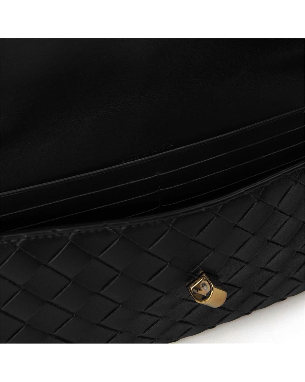 Bottega Veneta Black Woven Clutch