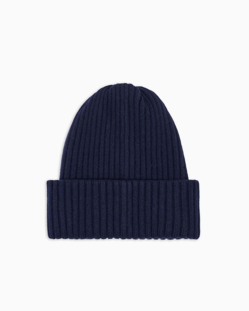 Emporio Armani Blue Turn-Up Brim Beanie for men