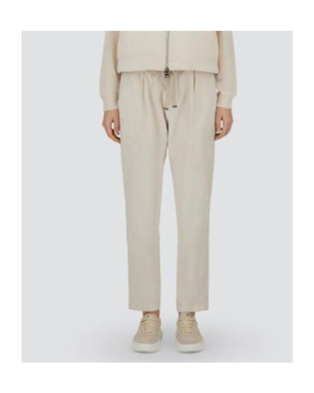 Herno Natural Resort Pleated Drawstring Trousers