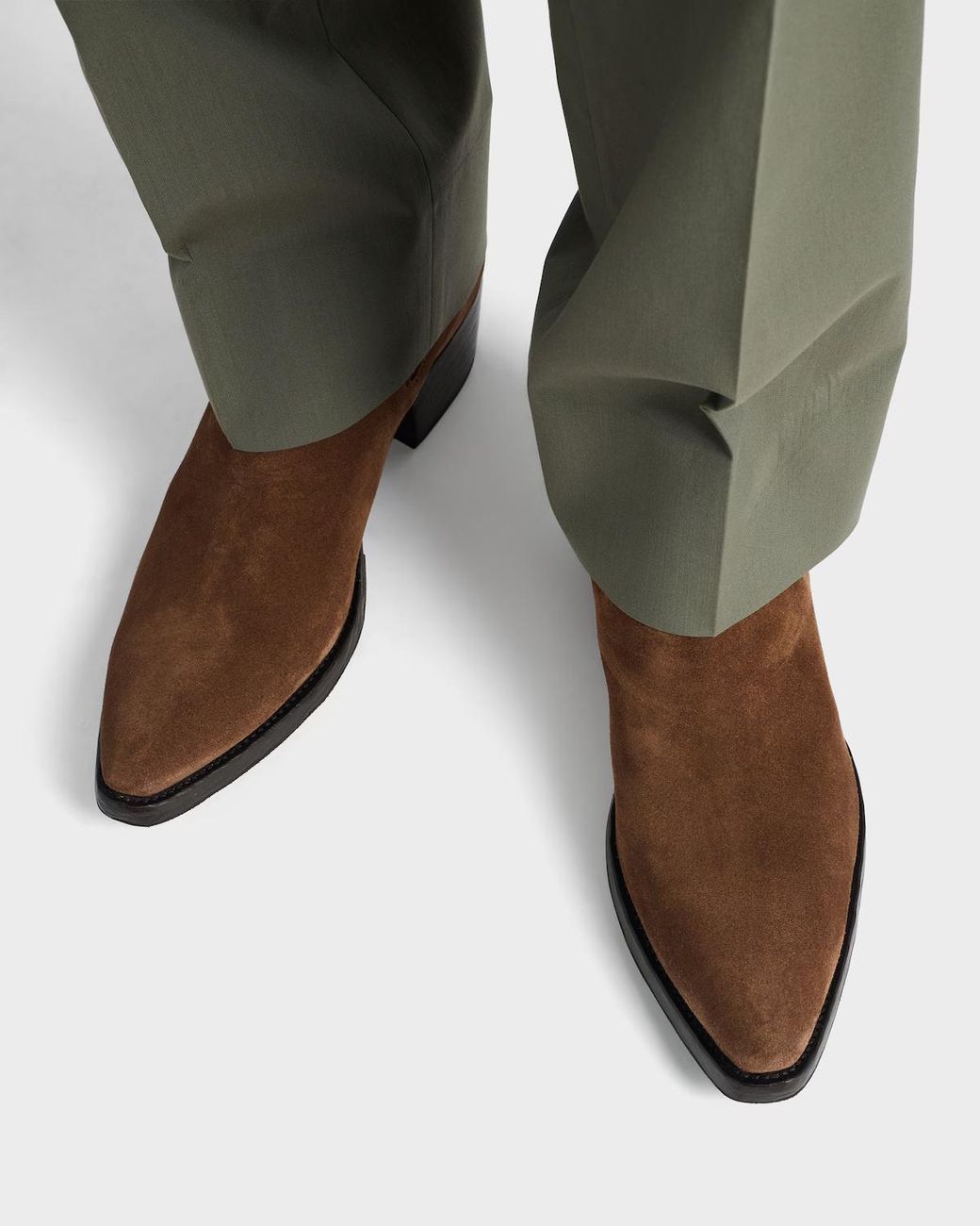 Prada Brown Suede Chelsea Boots for men