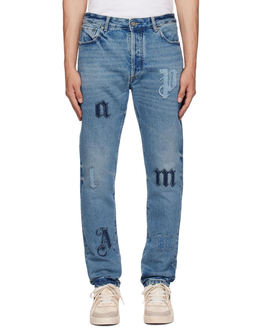 Palm Angels Blue Jeans for men