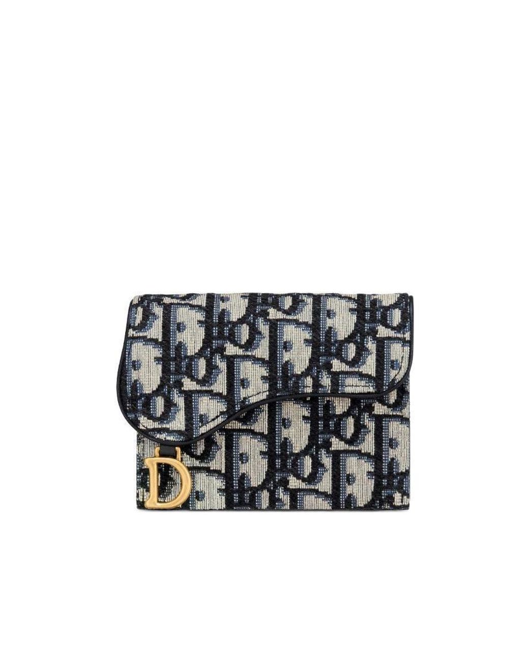 Dior Black Saddle Jasmine Gusset Card Holder