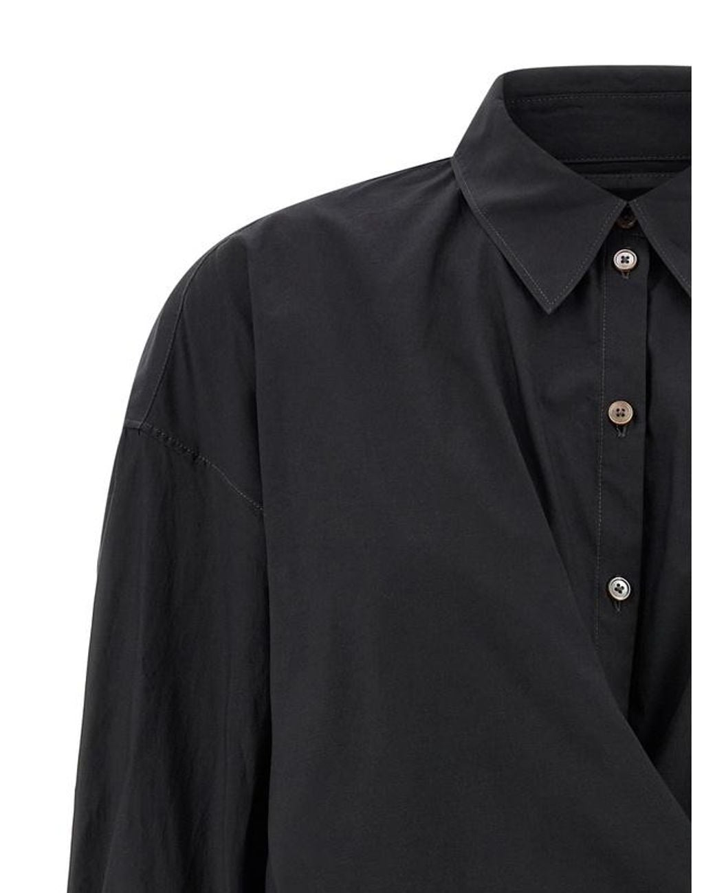 Lemaire Blue Long Sleeved Twisted Shirt