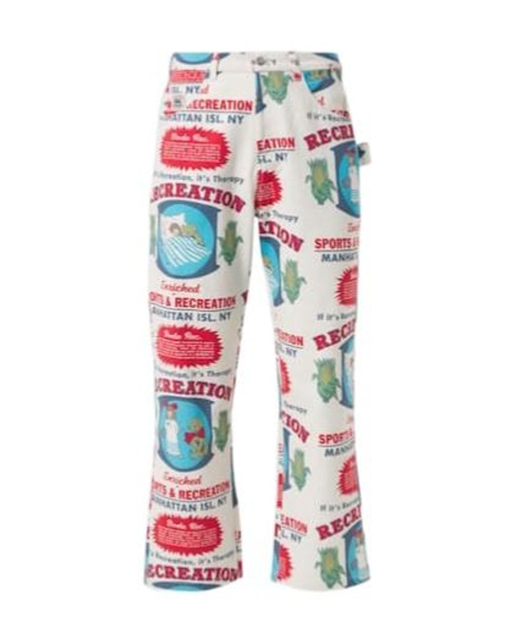 Bode White Enrichment Knolly Brook Cotton Straight Pants for men