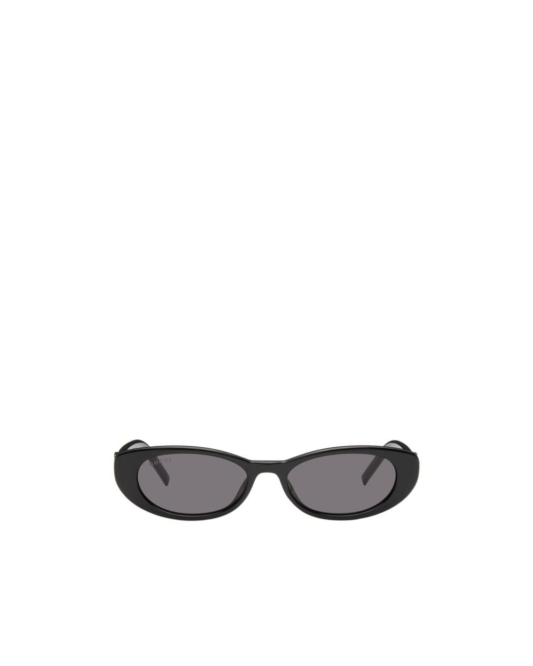 Gucci White Eyewear G String Oval Frame Sunglasses